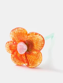 Discount HOFF MOUTHBLOWN CRYSTAL FLOWER ORANGE