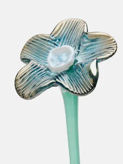 Sale HOFF MOUTHBLOWN CRYSTAL FLOWER SILVER