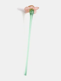 New HOFF MOUTHBLOWN CRYSTAL FLOWER CREAM